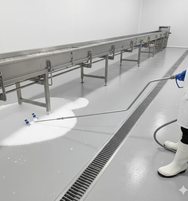 Food Production Roller Washdown Lance